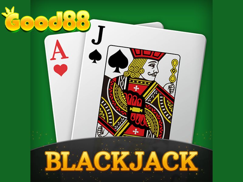 Át cơ và J bích trong ảnh giới thiệu Blackjack GOOD88